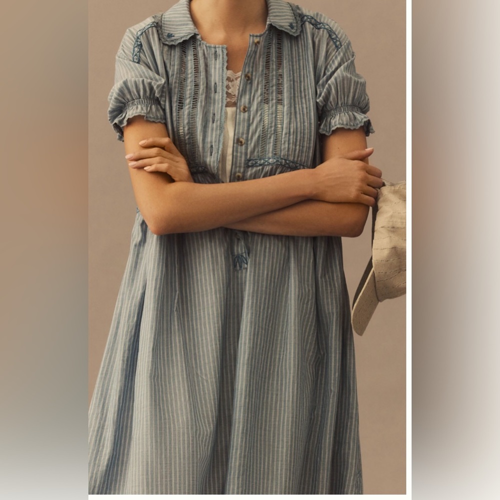 Anthropologie Pilcro Striped Midi Dress